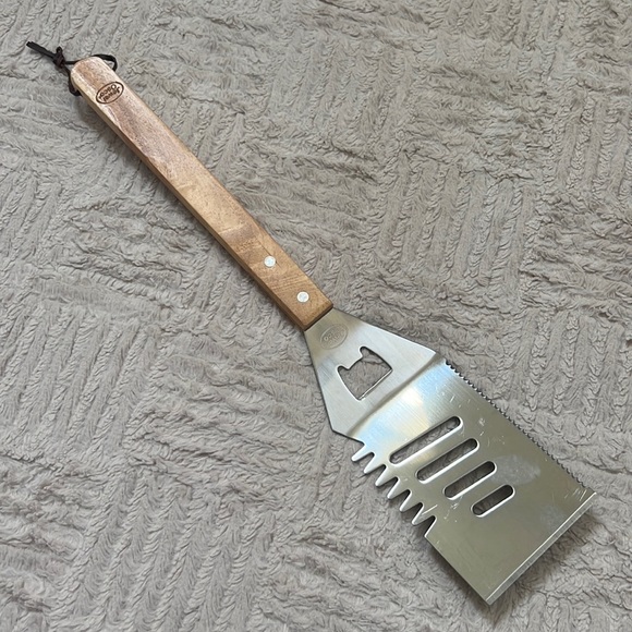 Jewel Osco bbq grill spatula tool bottle opener wooden handle  New - Picture 14 of 16